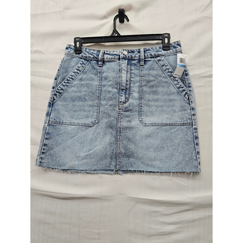 Edited by Remi Bader Womens Mini Denim Skirt Blue Cotton Blend Casual Size 10